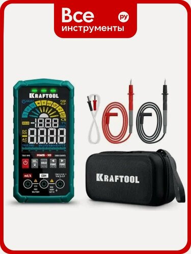 Изображение товара Мультиметр Kraftool KMS-10, профессиональный, цифровой, автоматический, 59872