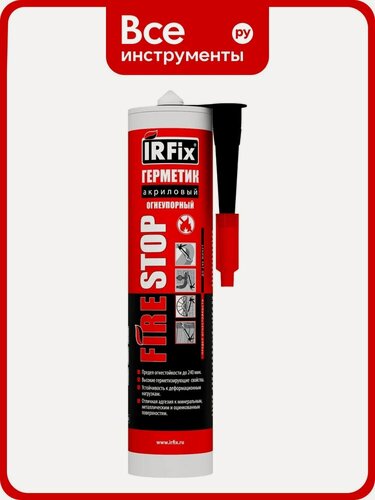 Изображение товара Герметик акриловый огнеупорный IRFIX FIRESTOP 310мл 20093, водостойкий, подходит для дерева и металла
