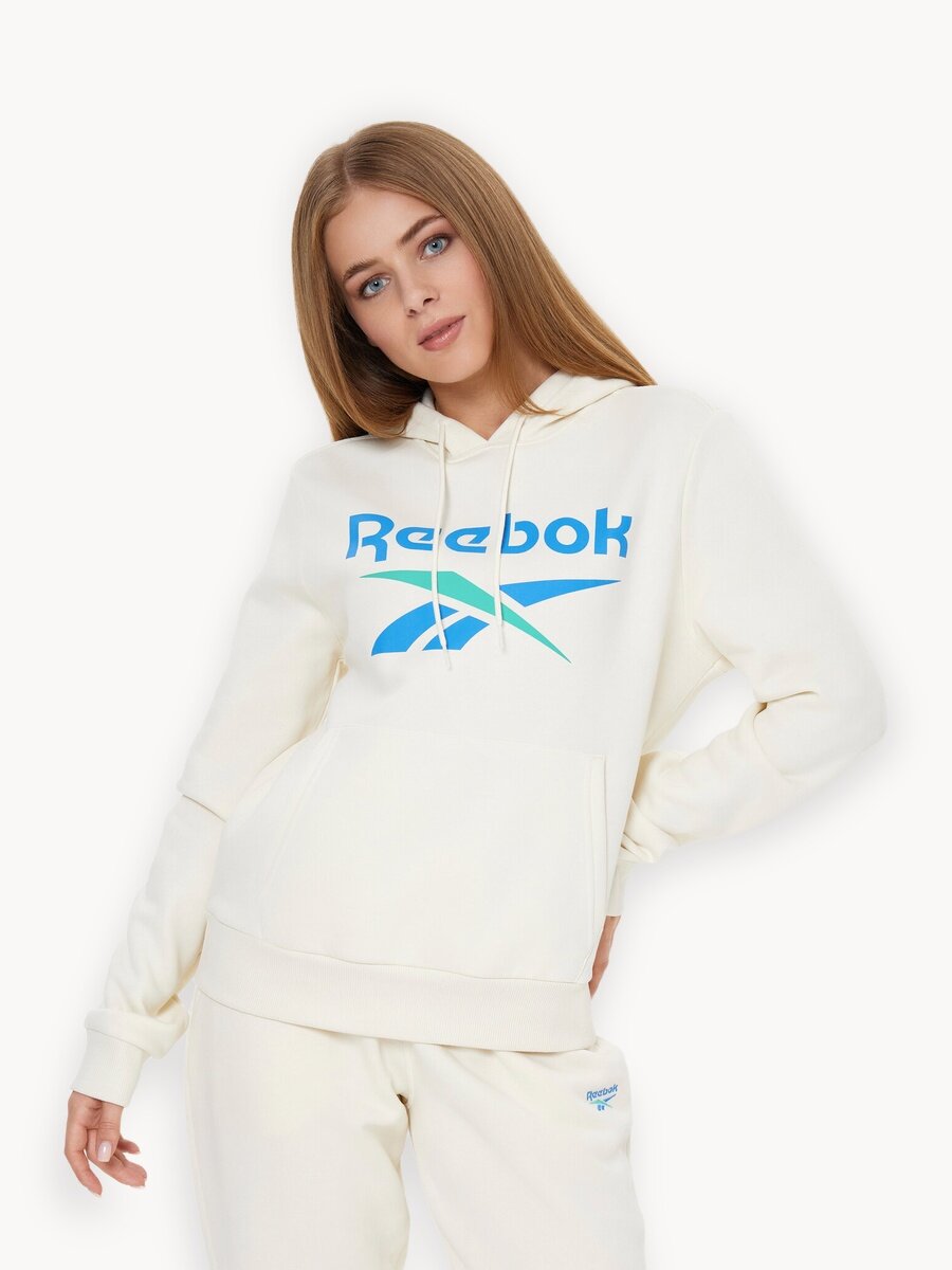 Худи Reebok Identity Big Logo, размер XS INT, , бежевый
