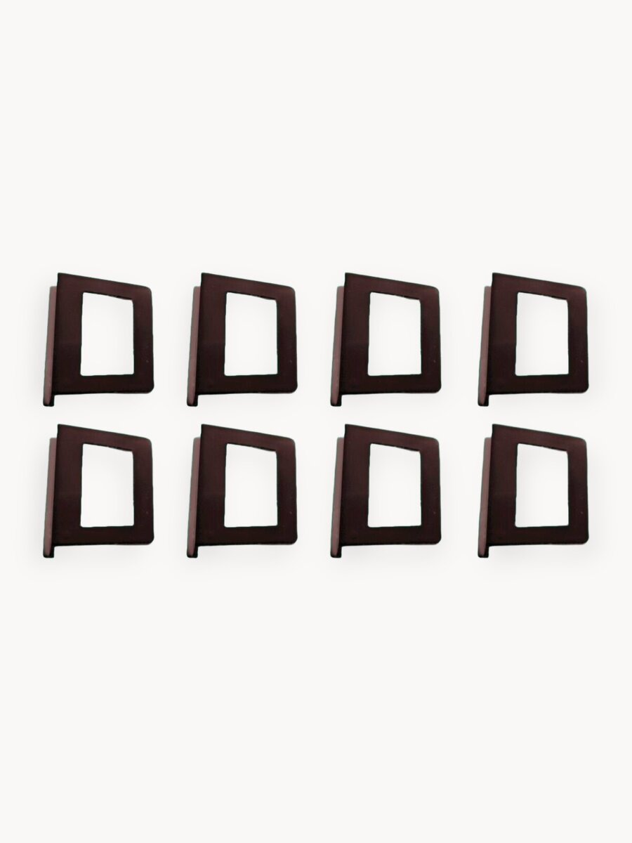 Ручки для москитных сеток, 8 штук в комплекте, коричневые, из пластика и ПВХ