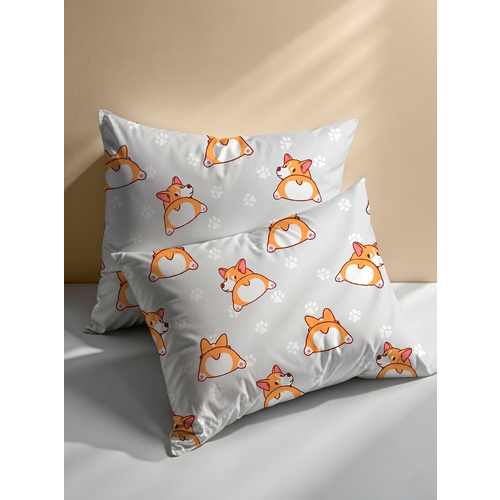 фото Комплект наволочек uniqcute 50х70 см, 2 шт, поплин, хлопок 100%, корри
