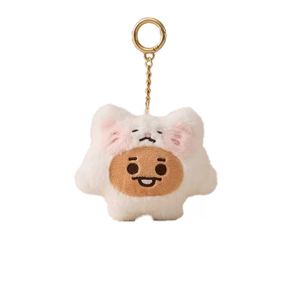 Ключ-браслет BT21 BTS Baby Zoo Collection с плюшевым брелоком SHOOKY Печенье, сладкий животный брелок