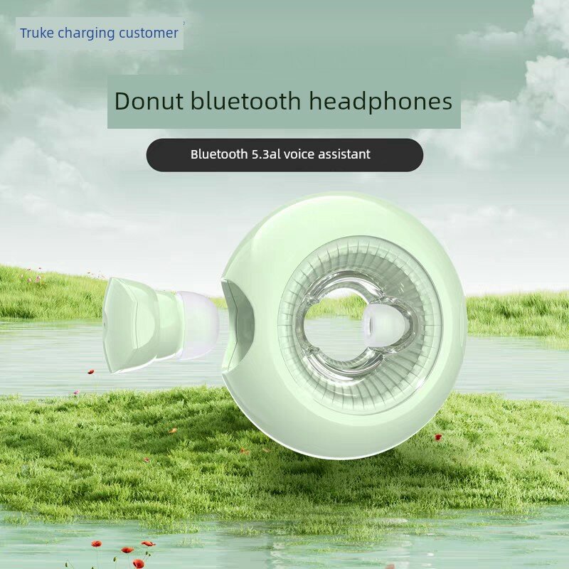 Истинно беспроводные Bluetooth-наушники в зеленом цвете с шумоподавлением, высококачественным звуком, вкладышным