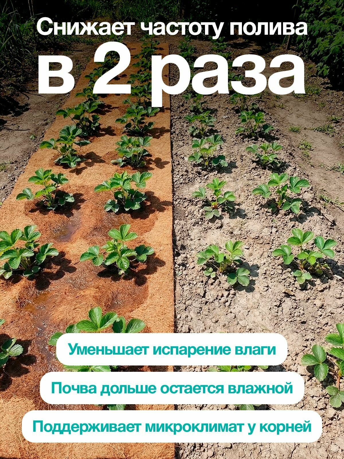 Садовая дорожка из кокосового волокна 0.2 х4 м / Мульча кокосовая