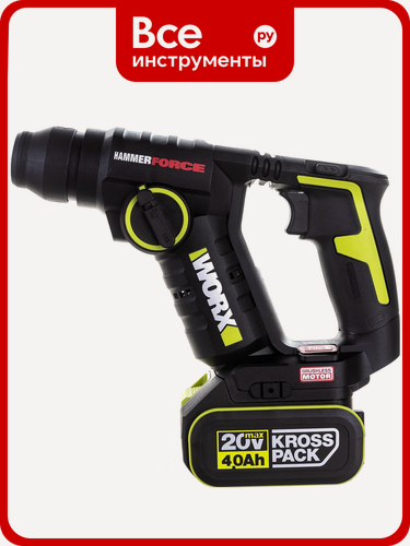 Изображение товара Аккумуляторный бесщеточный перфоратор WORX Professional WU380S