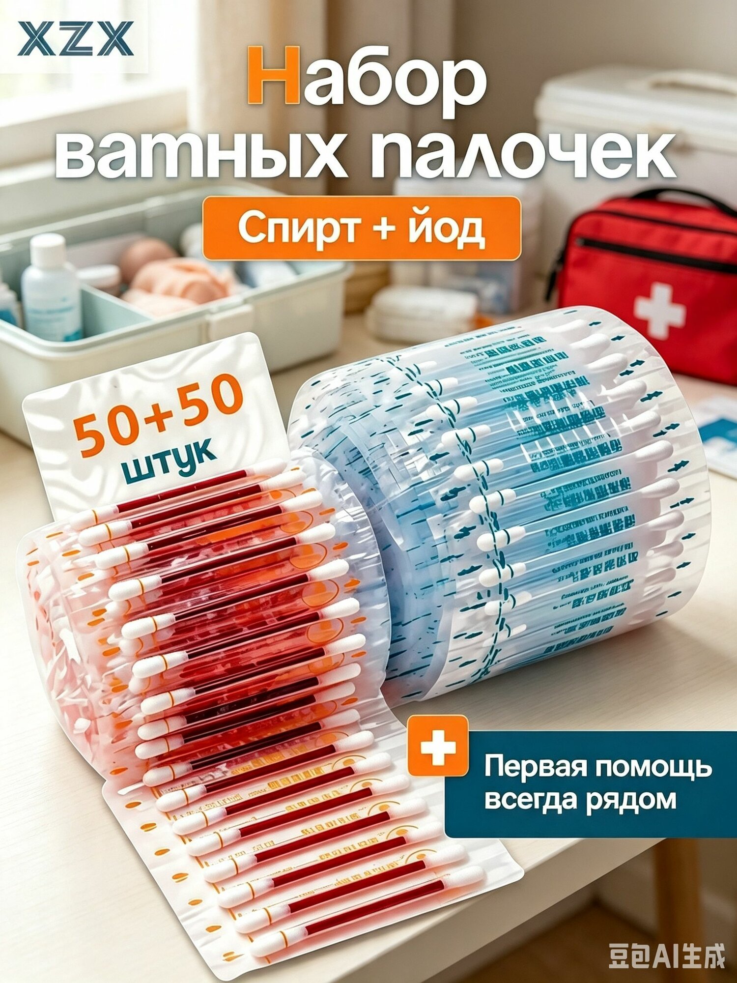 Ватные палочки, 100 шт.