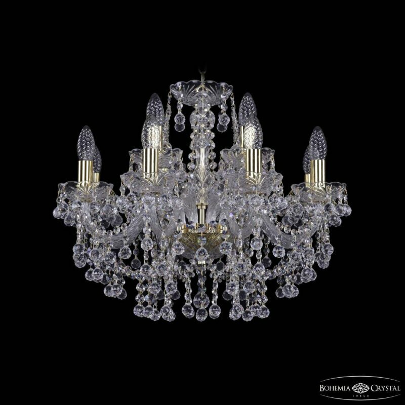 Подвесная люстра Bohemia Ivele Crystal 1409 1409/8+4/195 G