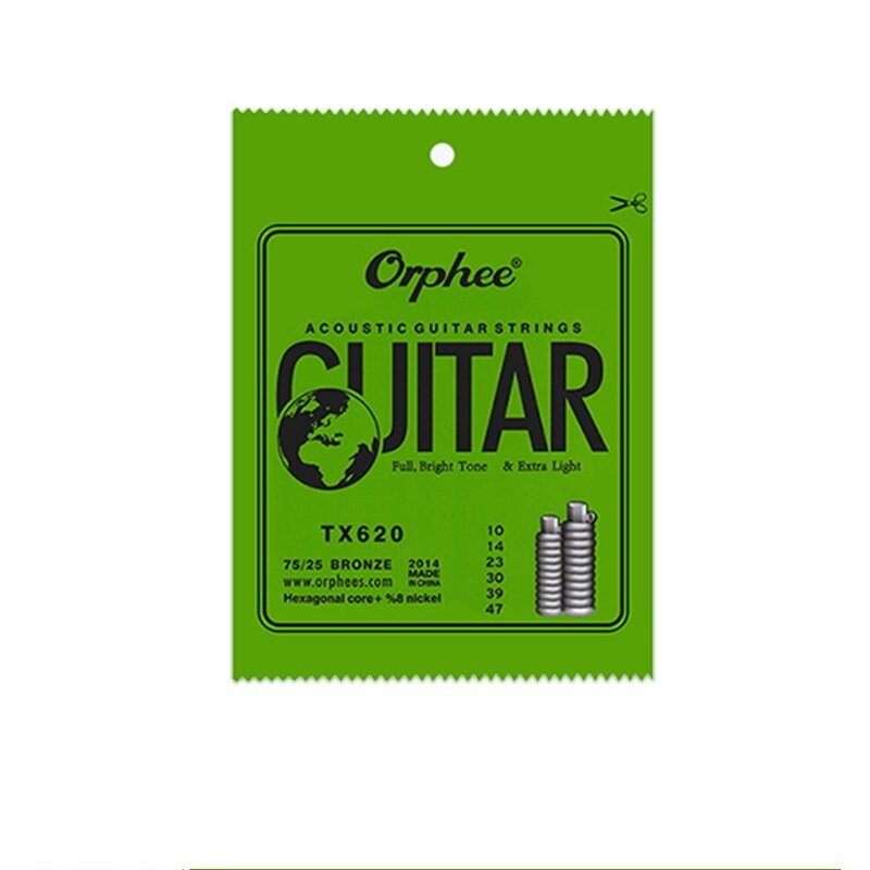Комплект струн для акустической гитары Orphee TX620, толщина 10-47
