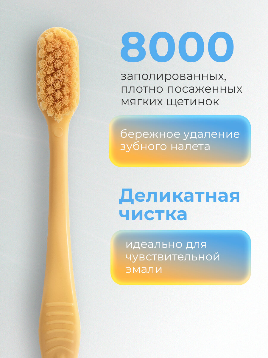 Зубная щетка Revyline S8000 DUO Crystal Nebo, мануальная, 8000 щетинок, взрослая и детская от 5 лет — фото 1