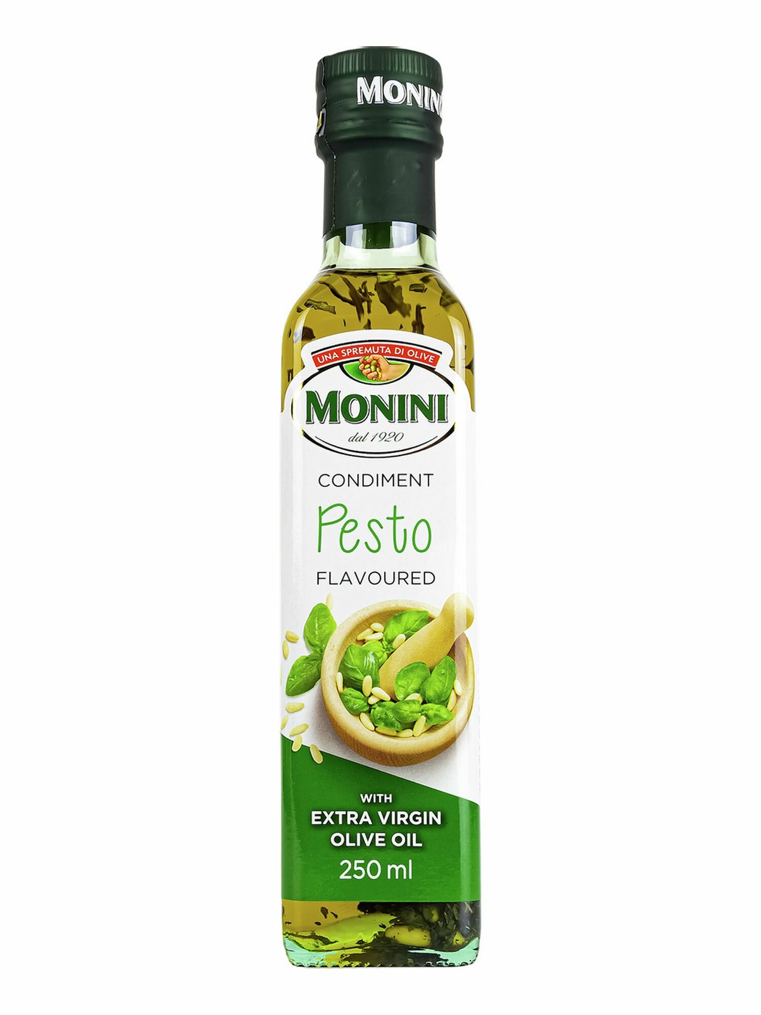 Масло оливковое Monini с песто Extra Virgin нерафинированное, 250мл