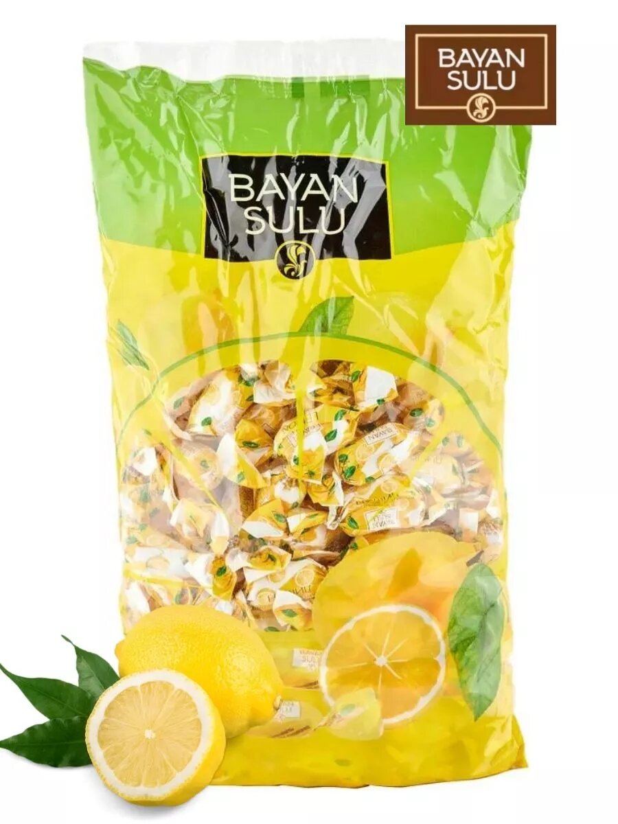 Карамельные конфеты Bayan Sulu со вкусом лимона, 1 кг, Казахстан