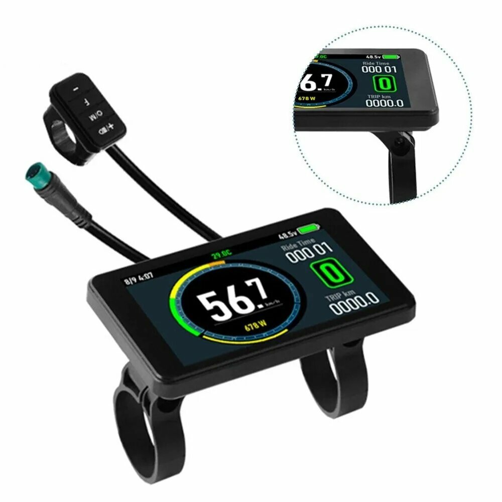 OZ-EWYD 24V-72V E-Bike T8 Красочный ЖК-дисплей Используется для 2 # 5S KDS для Bafang v5.2 для протокола KT