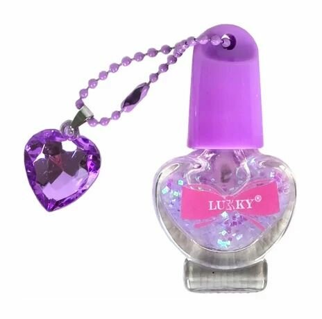 LUKKY Детский лак для ногтей с подвеской Charmy Laque, 5 мл, Фиолетовый