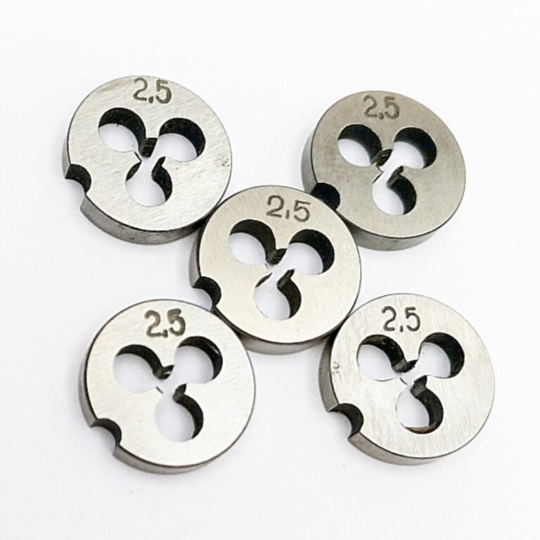 Плашка М2,5х0,45 9ХС (D16мм, L3мм) ГОСТ 9740-71 (компл-т из 5шт)