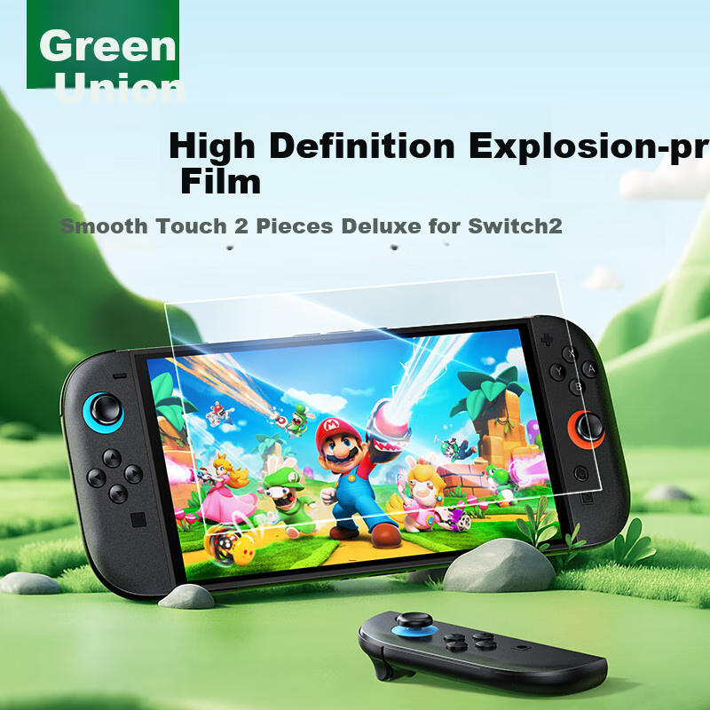 UGREEN Switch 2 Закаленное стекло защитная пленка 2 шт. Полное покрытие HD анти-отпечатки для игровой консоли Nintendo