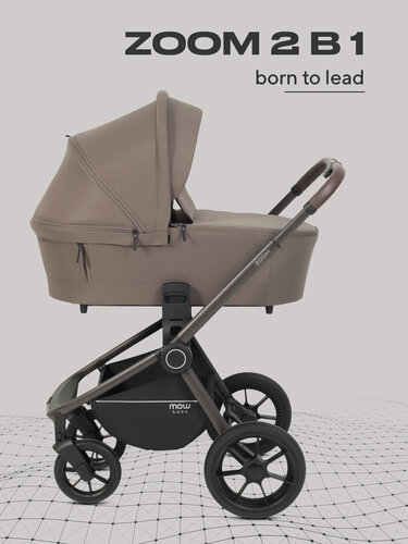 Изображение товара Коляска для новорожденных 2 в 1 MOWBaby ZOOM универсальная RA086 Mocca