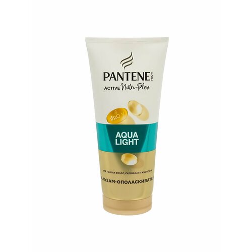 фото Бальзам-ополаскиватель для сухих и поврежденных волос, pantene pro-v, aqua light, 180 мл