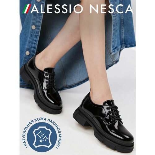 фото Полуботинки дерби alessio nesca зима 2026, размер 38, черный