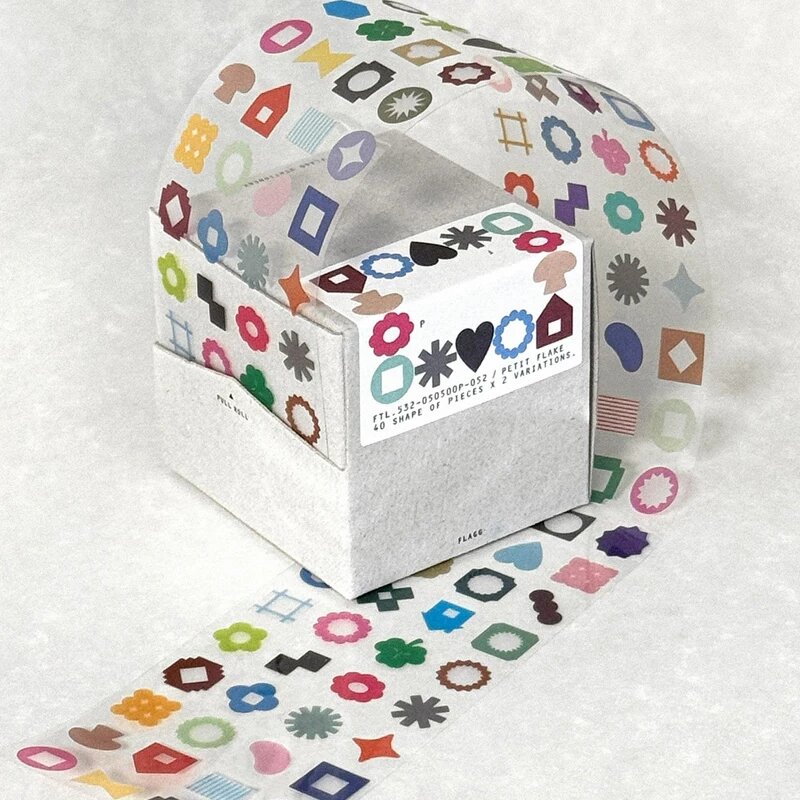 PETIT FLAKE Виниловые наклейки для дневника, 10 листов, 10см x 10см, изысканный узор