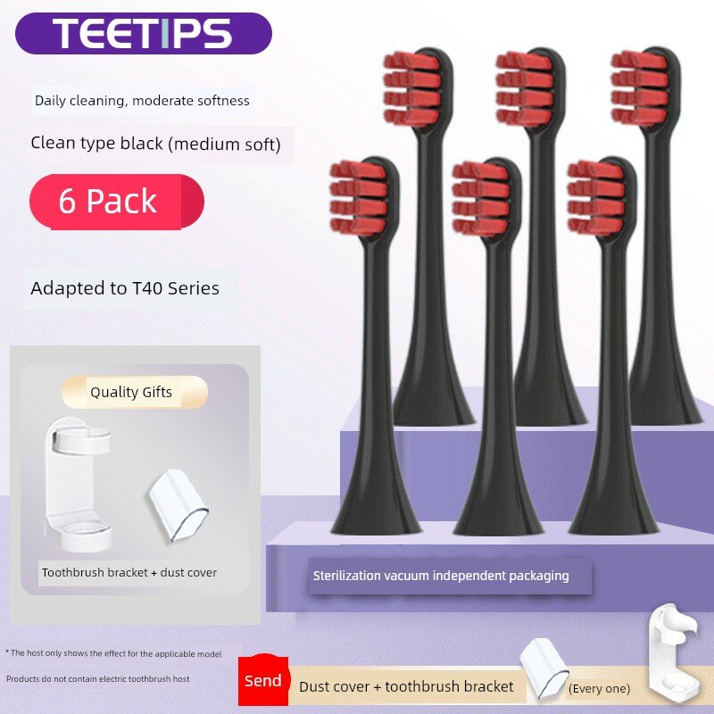 TEETIPS адаптирует к насадке электрической зубной щетки ROAMAN T40 HT30, универсальную сменную щетку Planet F1 Черный,