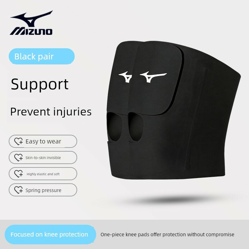 Mizuno открытое компрессионное колено с пружинной поддержкой, черный, двойное использование, размер S (29-38см