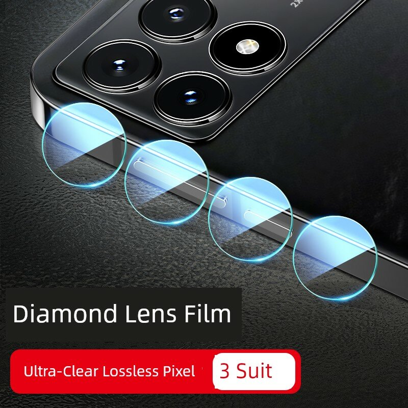 Сапфировая защитная пленка для камеры Redmi K70 Pro - 3 набора, 4K, без прилипания