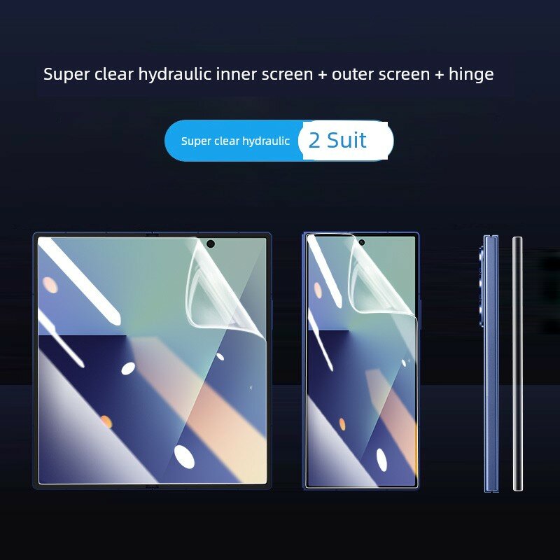 Samsung Galaxy Z Fold 7 Полное покрытие внутренний экран + внешний экран + шарнир водная гелевая пленка комплект 2 шт