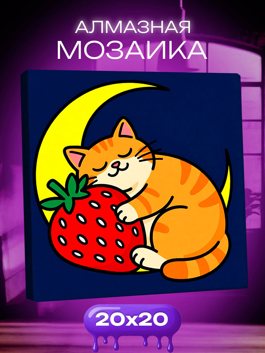 Алмазная мозаика маленькая кот