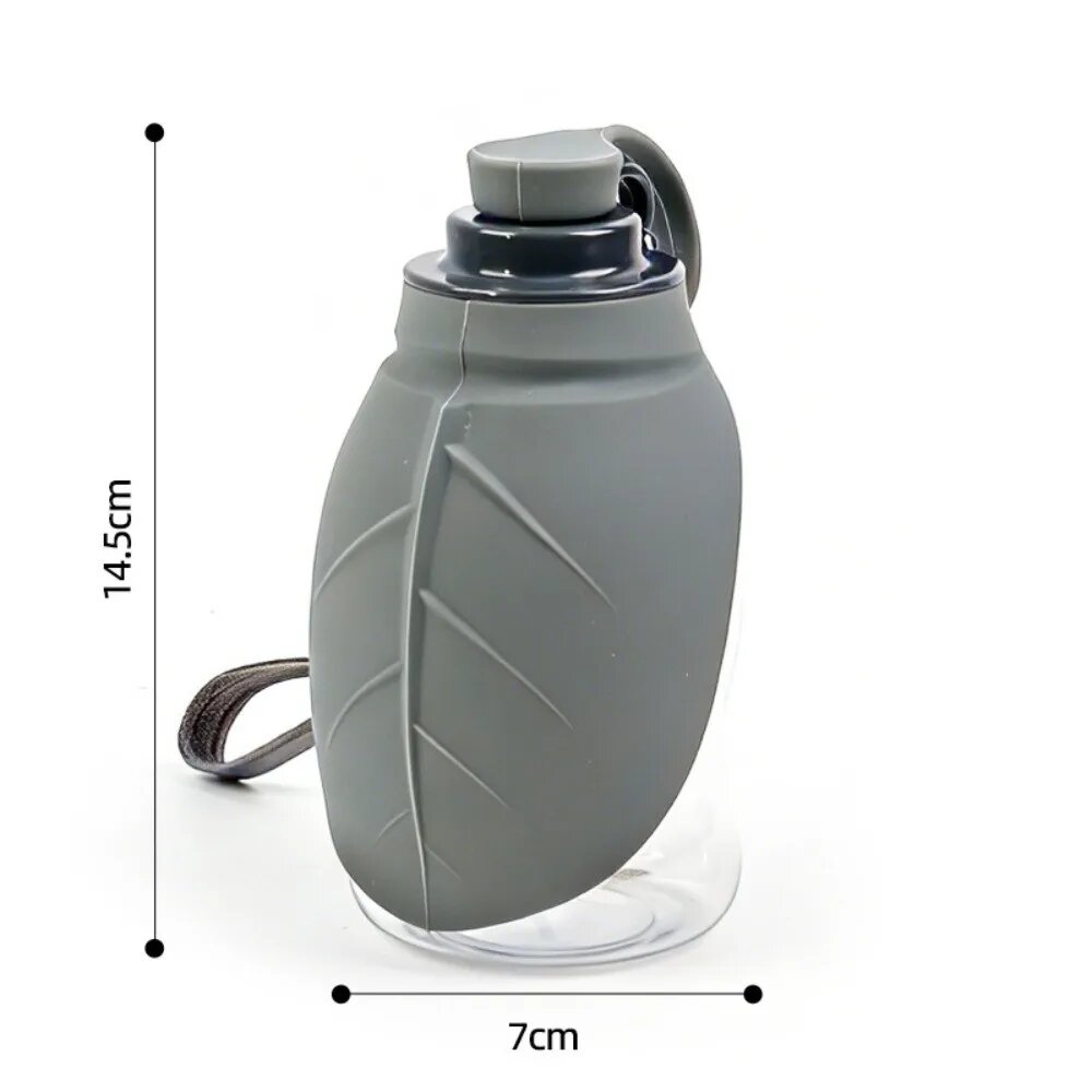 Складная бутылка для воды для собак 300 мл синяя Grey