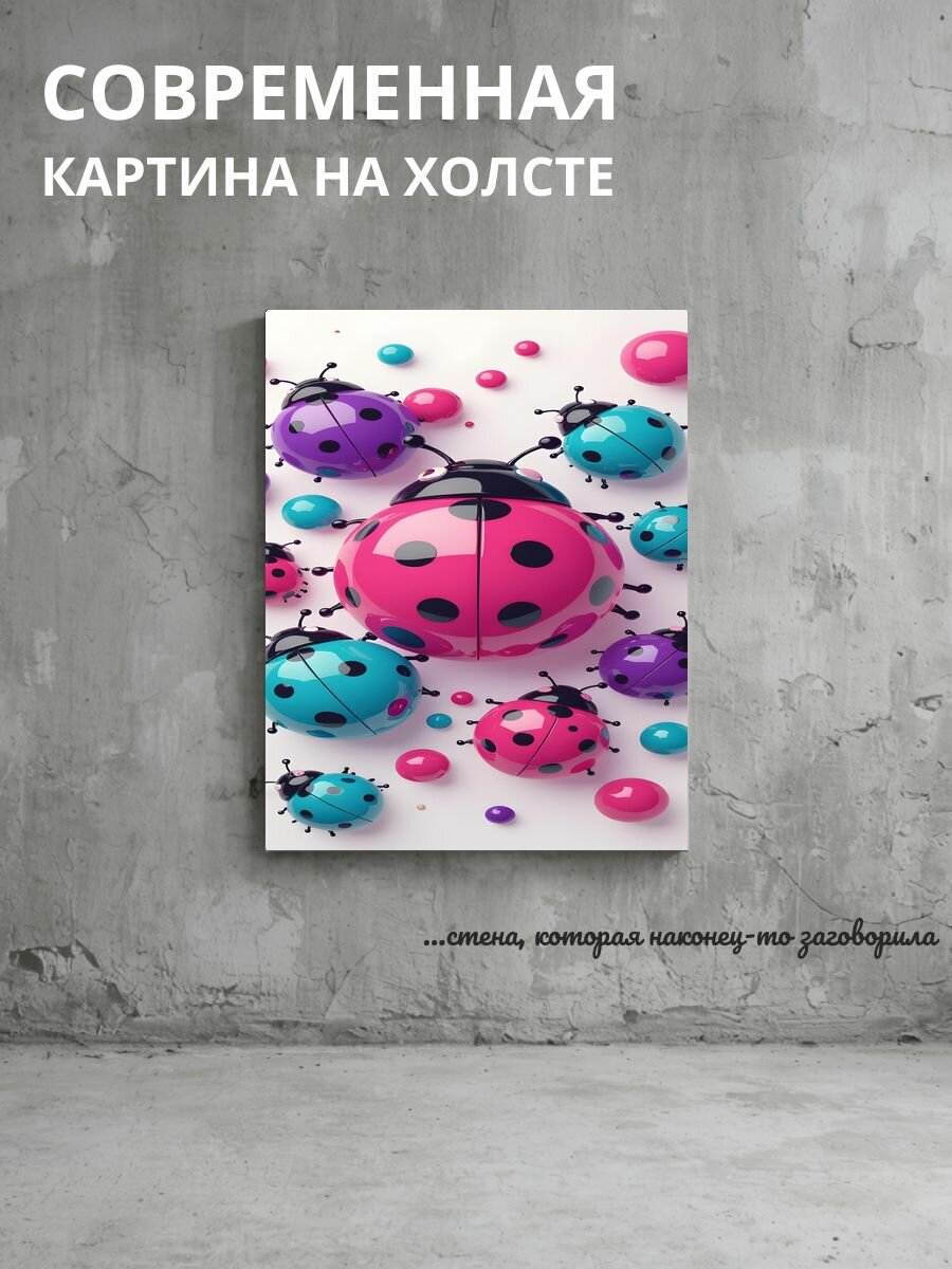 Картина на холсте Круги 60x80 см