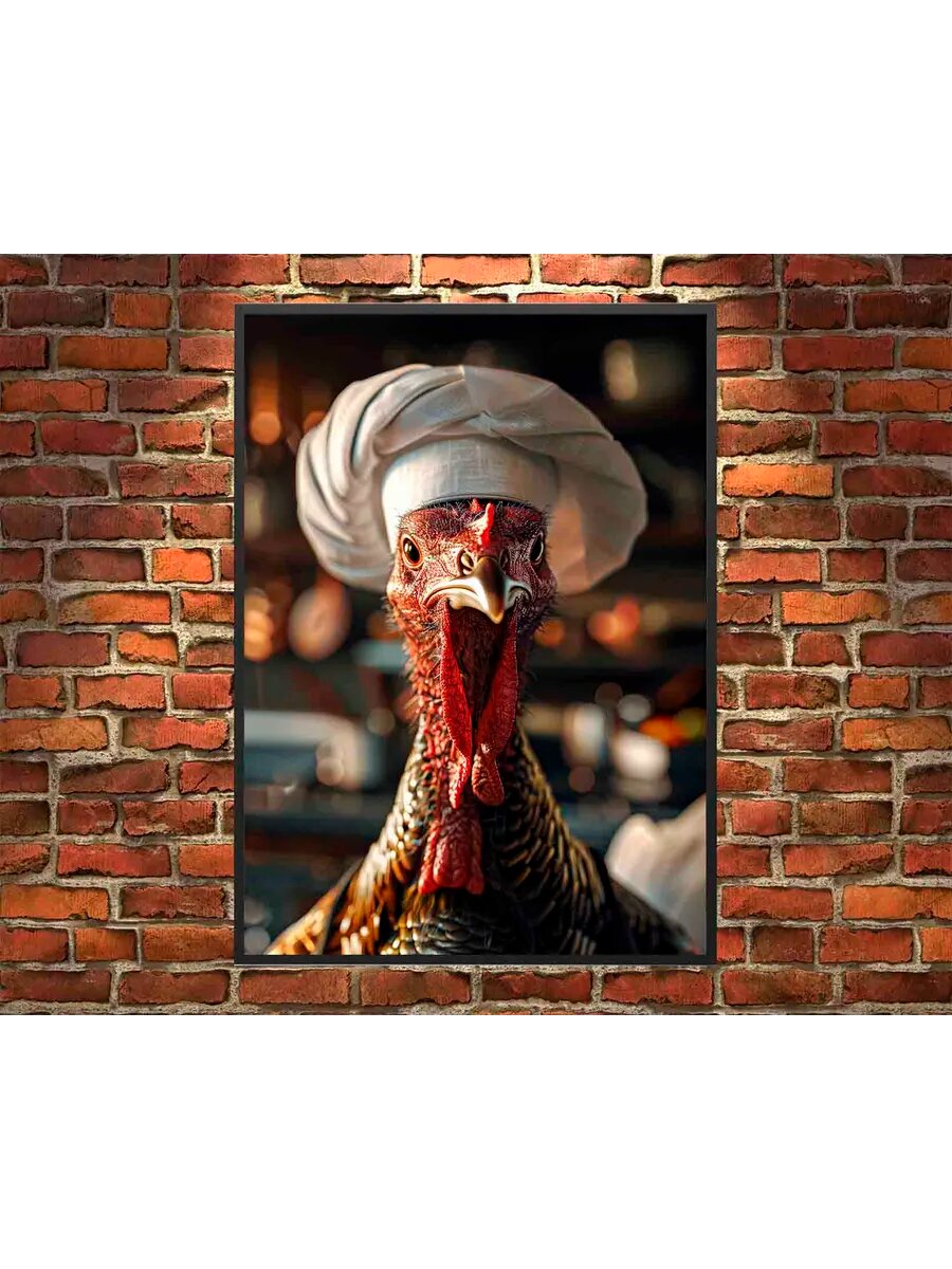 Индейка, приготовленная из птицы, 4, Плакат 30x42см