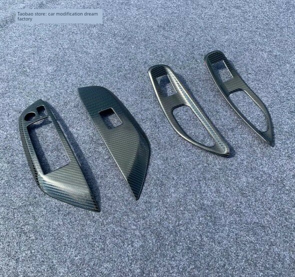 Карбоновая текстура стеклянного переключателя для Toyota YARIS CROSS - совместимость с ЛКД/РКД