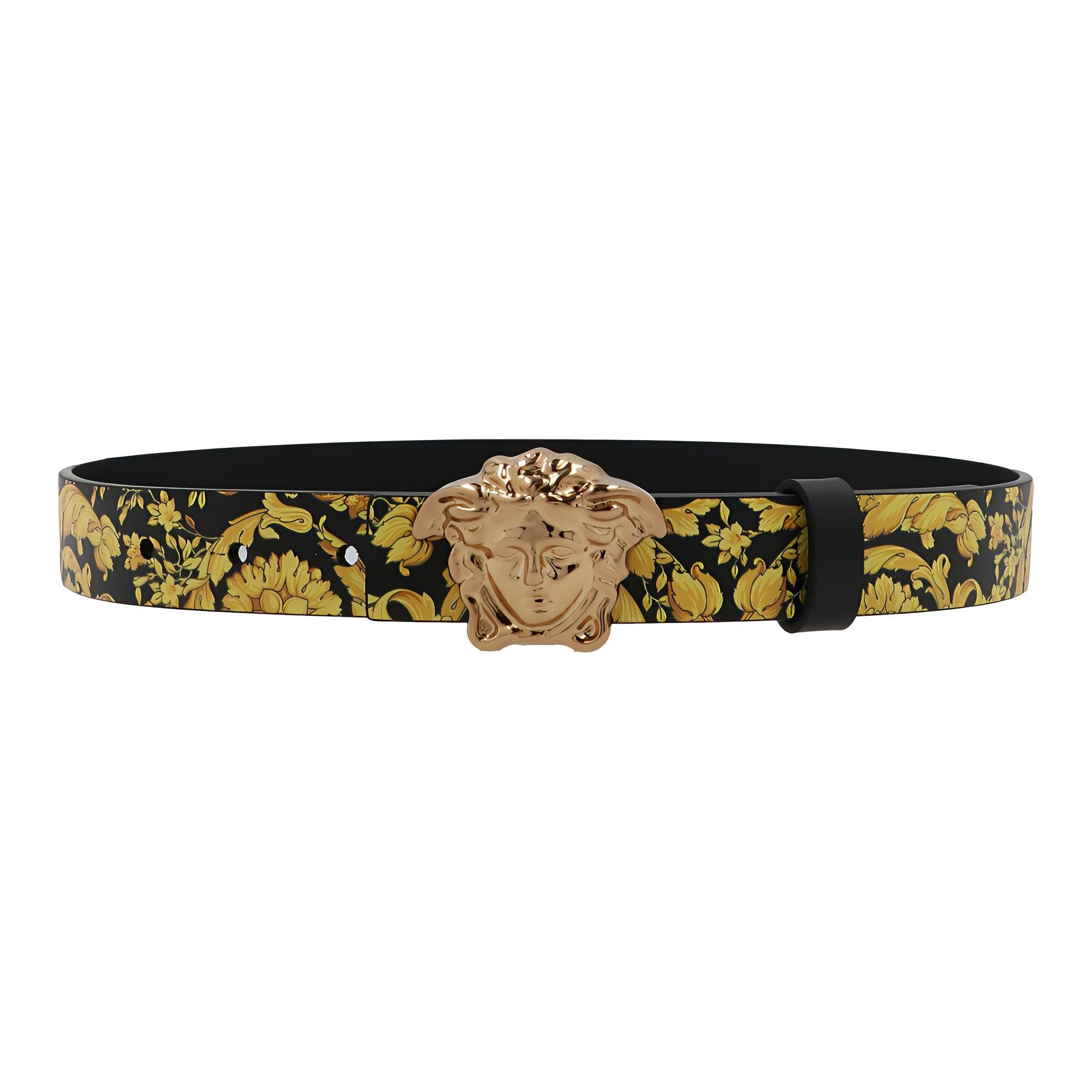 VERSACE Кожаные ремни для детей желтый черный ширина 2,5 см L