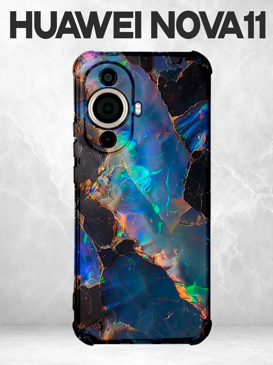 Чехол на Huawei Nova 11 опал камень синий