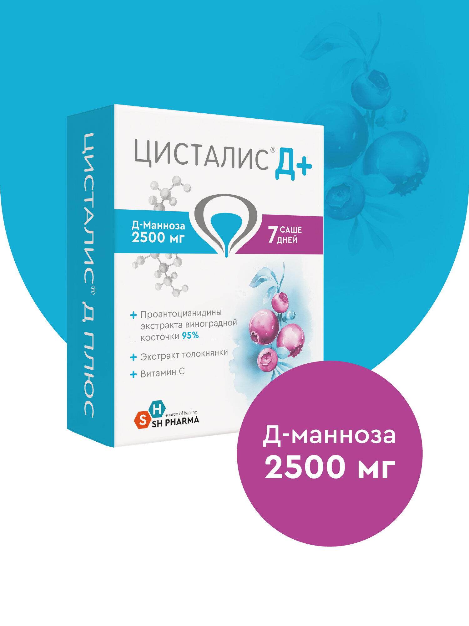 Цисталис Д Плюс пор. саше, 3.2 г, 7 шт, лесные ягоды