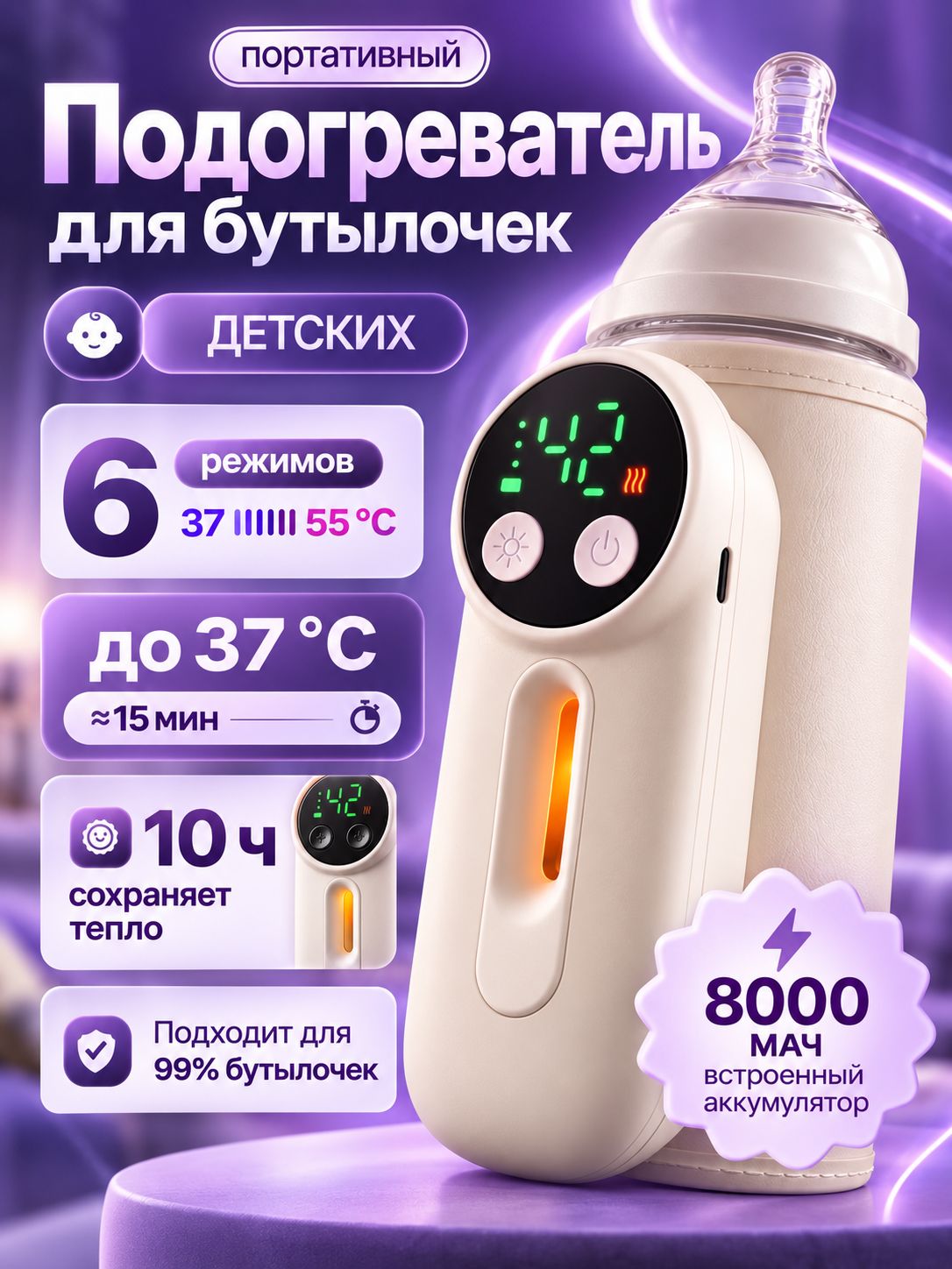Подогреватель для бутылочек портативный