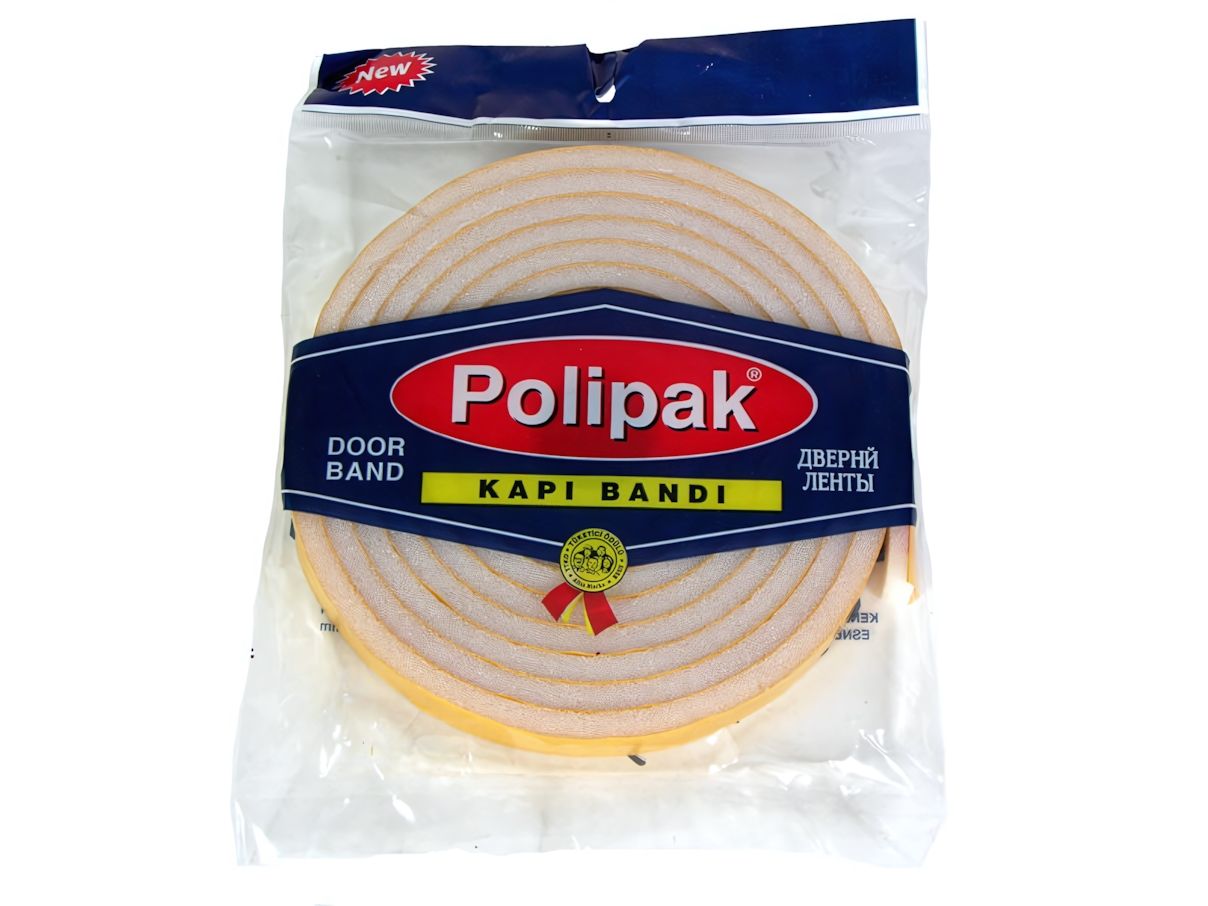 Уплотнитель дверной "polipak" 8*22мм светло-жёлтый, длина 3,6м, комфорт и герметичность