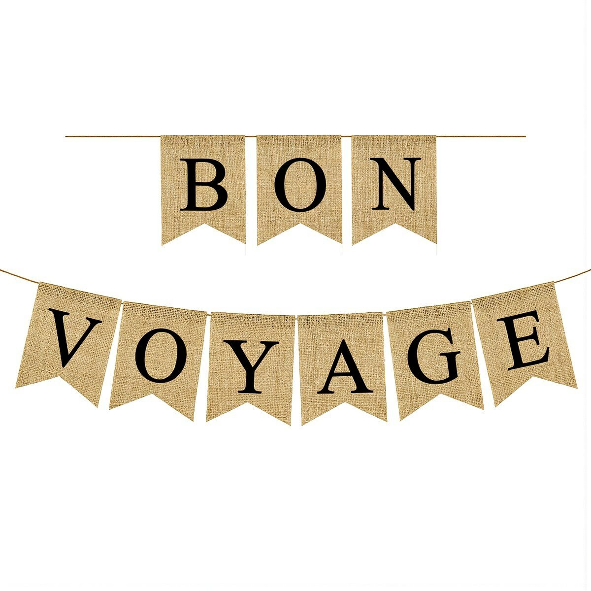 Баннер из мешковины заданного размера с надписью BON VOYAGE для праздничной вечеринки Baby Shower декора интерьера оформления зоны поздравления путешественников