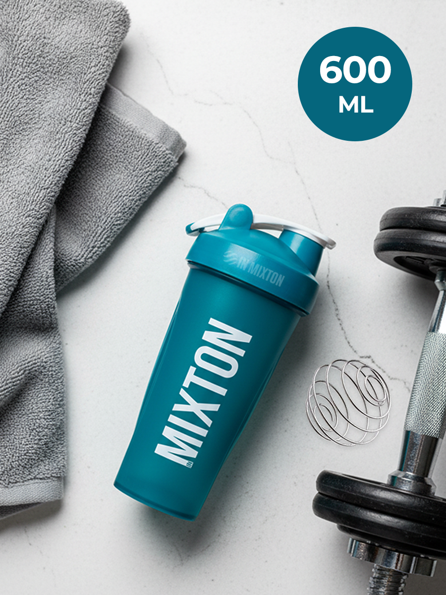 Шейкер для протеина и коктейлей спортивный inMixton 600 мл Бирюзовый