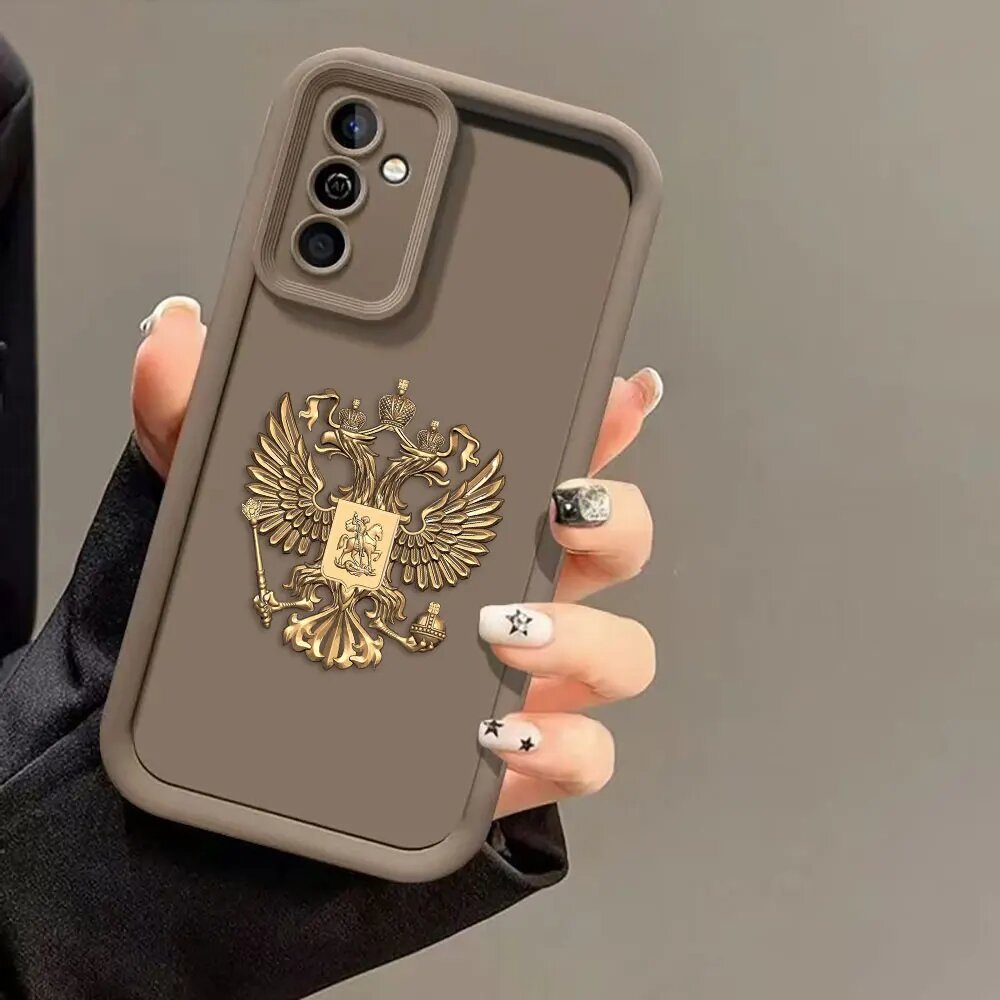 Чехол для телефона с эмблемой российского флага для Samsung Galaxy S26 S25 S24 S23 S22 S21 FE S20 ULTRA PLUS, силиконовый чехол-накладка