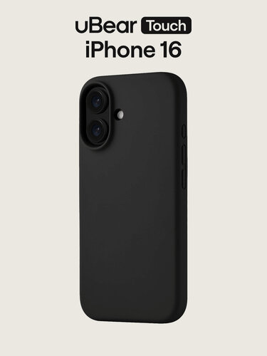 Изображение товара Чехол на iPhone 16 uBear Touch Mag Case софт-тач, магнитный, черный