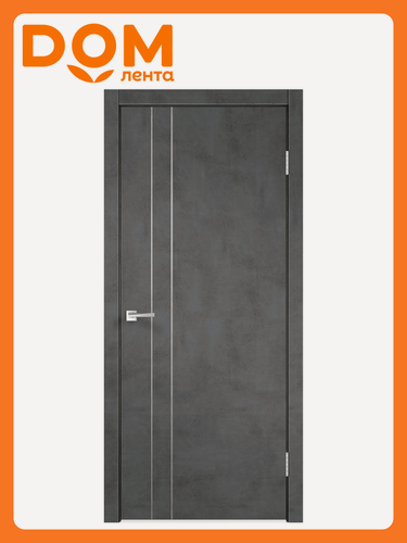 Изображение товара Межкомнатная дверь Невада, глухая, пленка ПВХ, 80x200 см, серый, распашная