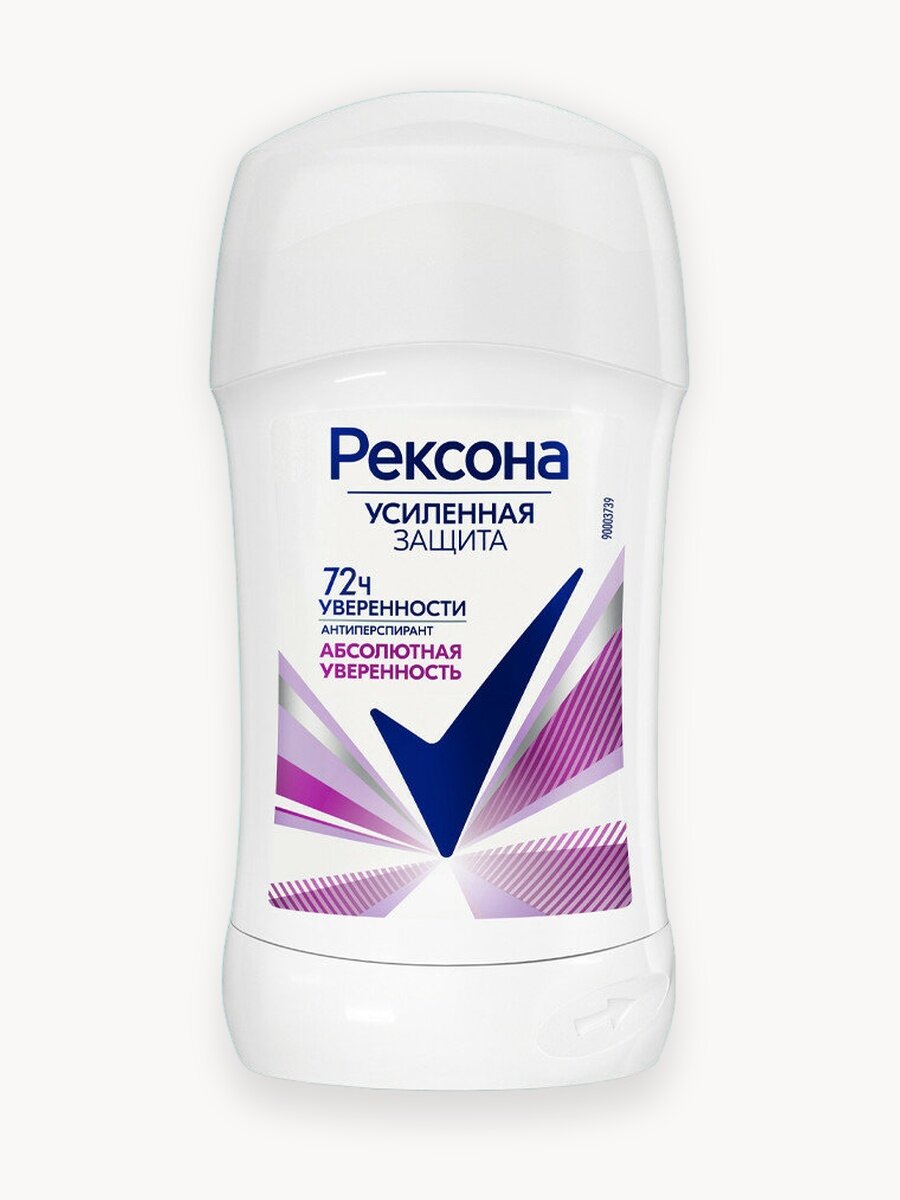 Рексона Дезодорант женский твердый стик антиперспирант Абсолютная уверенность 40 мл