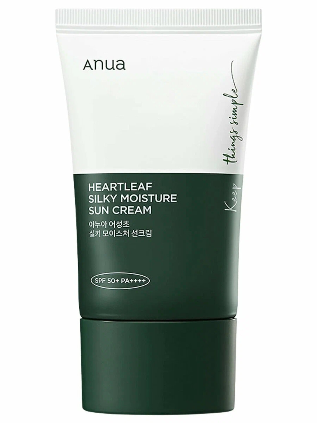 Солнцезащитный крем Anua Heartleaf Silky Moisture, 50 мл, SPF 50 + ++ — фото 1
