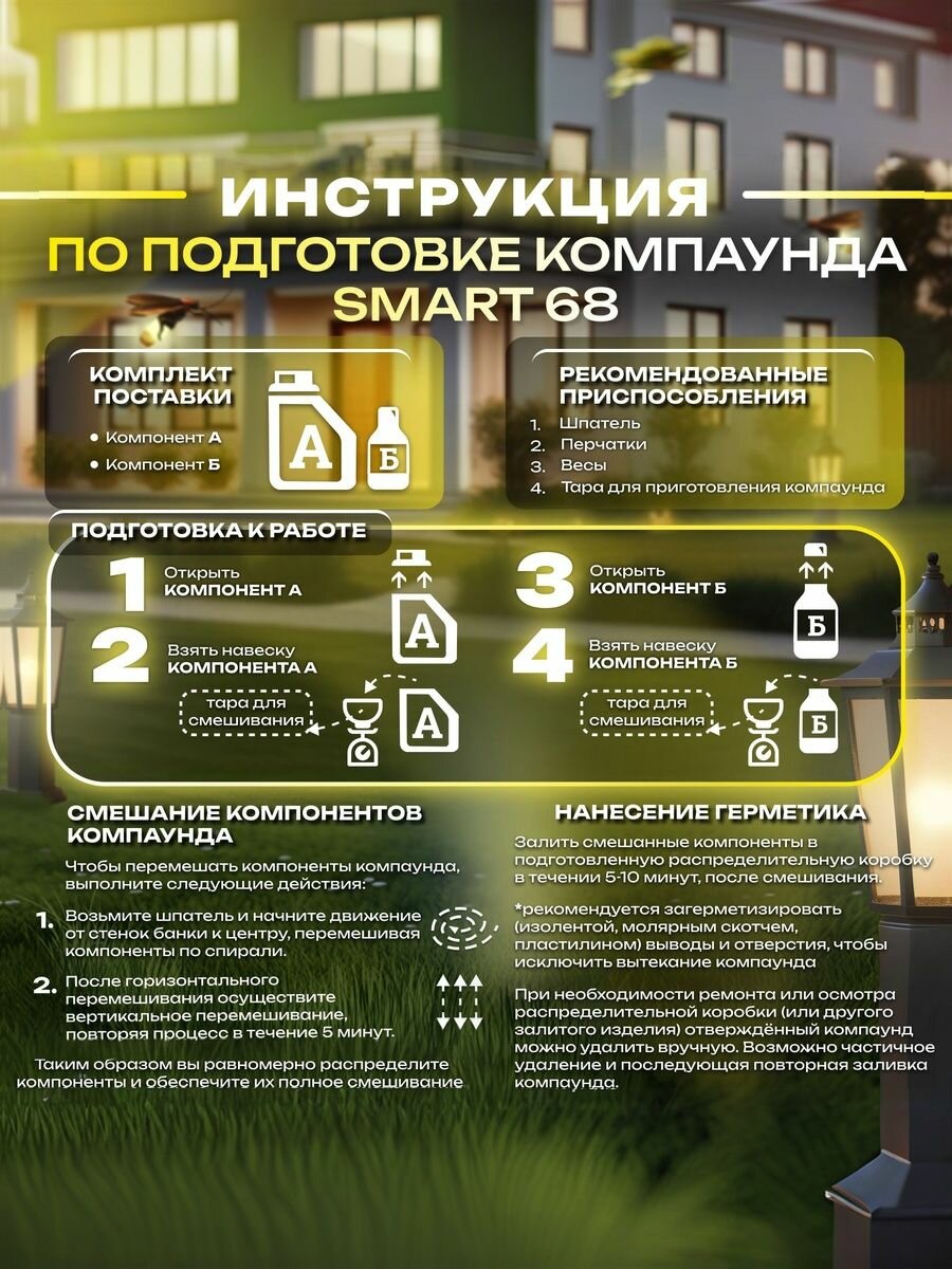 Компаунд (герметик) для герметизации силиконовый для распределительных коробок заливочный электроизоляционный — фото 1