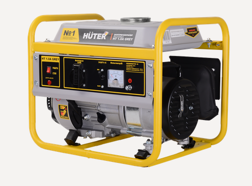 Изображение товара Генератор бензиновый, электрогенератор Huter 1,1 кВт HT 1.0А Grey