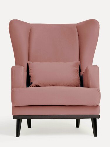Изображение товара Кресло мягкое Вегас, кресло мягкое для дома светло-розовое велюр Zara pastee 36