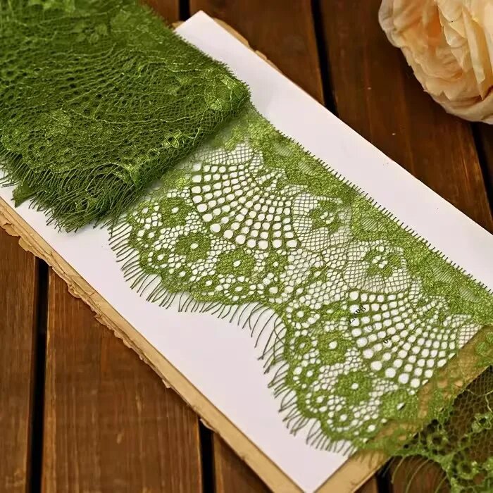 Французское кружево 6 м Зеленый, grass green