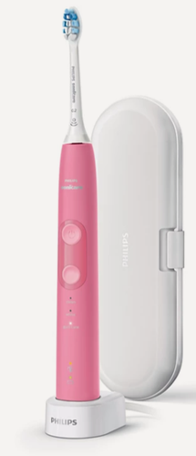 Изображение товара Электрическая зубная щётка Philips Sonicare ProtectiveClean 5100 series HX6855 розовая, 3 режима, таймер, датчик давления, версия CN