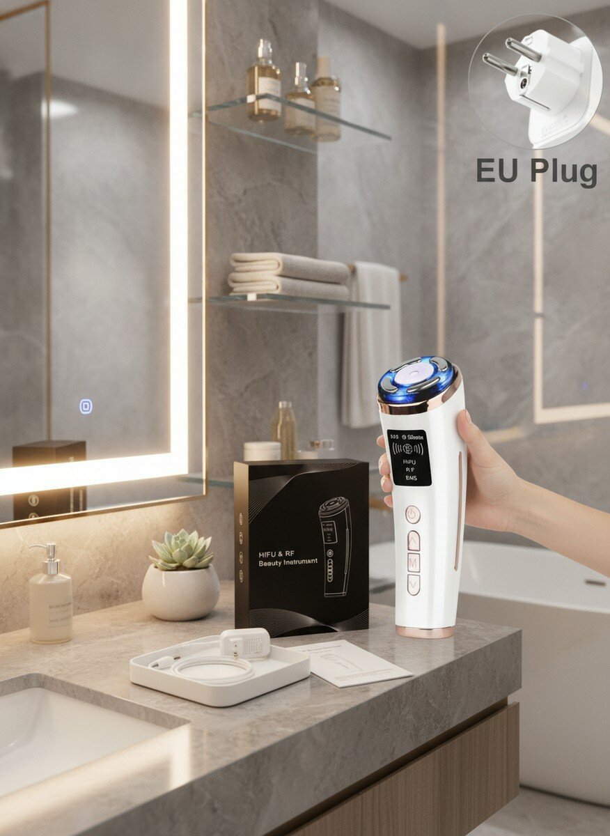 Аппарат для ухода за лицом HIFU RF с LED-подсветкой, модель YH09, Мощность 24 Вт, 6 уровней интенсивности